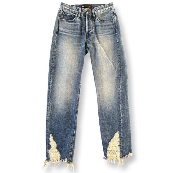 3x1 Higher Ground High-Rise Boyfriend Cropped Jeans Denim Size 24 - Picture 3 of 13